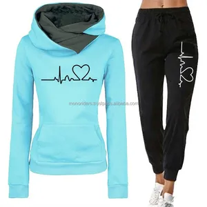 Conjunto Deportivo de Pantalones y Sudadera con Capucha de Felpa 100% Algodón de Alta Calidad con Logotipo Personalizado, Estilo Hip Hop, Traje Deportivo de Dos Piezas para Correr - Product Image 4