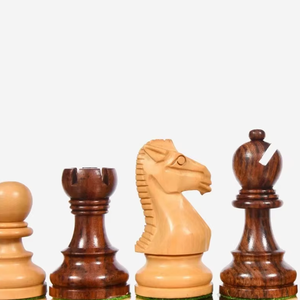 Piezas de Ajedrez Taj Staunton de Lujo Talladas en Madera de Palisandro y Boj, Rey de 3.5 Pulgadas al Mejor Precio - Product Image 1