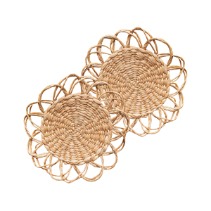 Napperons en jacinthe d'eau tissés à la main élégants sous-verres Tapis écologique et durable pour un usage quotidien et des occasions spéciales - Product Image 1