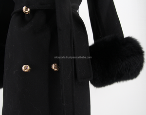 2025 OEM femmes élégant double face laine manteau d'hiver de haute qualité bas quantité minimale de commande nouveau col rabattu cachemire laine - Product Image 5