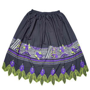 กระโปรงพลีทลายพิมพ์โพลีนีเซียนสำหรับผู้หญิงแบบดั้งเดิม ผลิตจากโพลีเอสเตอร์คุณภาพสูง สไตล์เกาะไมโครนีเซีย พร้อมลายปัก  รุ่นใหม่ล่าสุด - Product Image 6