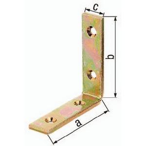 <b>Narrow</b> GAH Steel <b>Storage</b> Holders 2 Pieces 120x120x20mm Yellow Zinc-Plated - Product Image 1