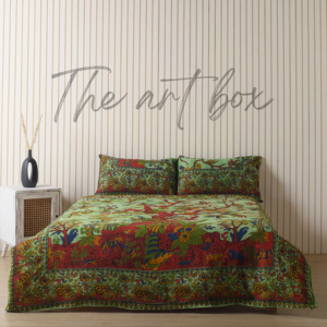 Arbre de vie Mandala coton drap ensemble avec deux taie d'oreiller couvre-lit ensemble de literie plusieurs couleurs lit couverture matelas - Product Image 1