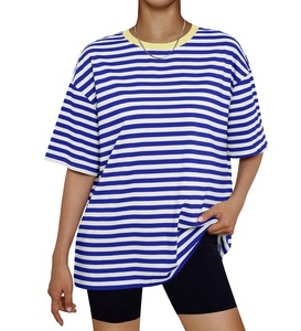 Camisetas de mujer directas de fábrica, Camiseta de algodón con estampado de logotipo personalizado para ropa de moda informal de verano - Product Image 1