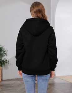 Sudaderas con capucha y cremallera para mujer, forradas de lana, estampadas, cálidas para invierno - Product Image 6