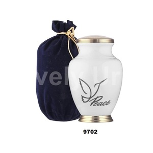 กล่องใส่เถ้ากระดูกนกพิราบสีขาวสำหรับใส่เถ้ากระดูกของผู้ใหญ่โกศใส่ศพพร้อมถุงกำมะหยี่ไม่เหมือนใคร - Product Image 1