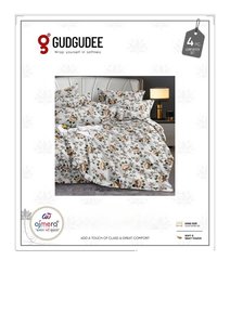 Ensemble de literie en coton brodé GUDGUDEE, 4 pièces, taille king, doux, luxueux, confortable, collection de literie pour la maison toute saison - Product Image 4