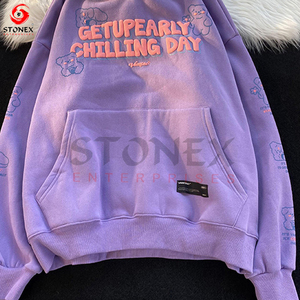 Customized Street <b>Hip</b> Hop Cotton Heavy Duty Foam Printed Hoodie Customized Winterwear Hoodies - Product Image 3