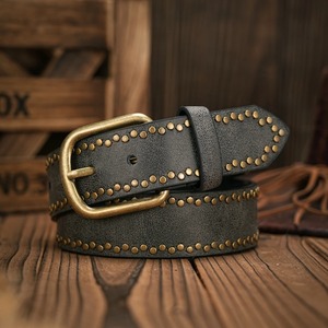 เข็มขัดหนังคาดเอวหนังวัวนิ่มเป็นมิตรต่อสิ่งแวดล้อมหนังเทียมสีแทนเข็มขัดหนังสำหรับผู้หญิง - Product Image 3