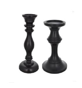 Juego de 3 candelabros de madera rústica de color blanco personalizado portavelas de blanqueamiento de pilar para velas de Pilar - Product Image 6