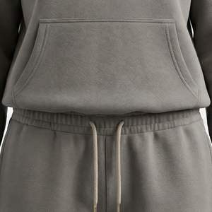 Conjunto Deportivo de Dos Piezas para Mujer, Talla Grande, con Capucha, Estampado Informal, para Invierno, 100% Algodón, para Gimnasio y Ejercicio - Product Image 5