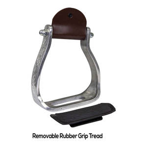 Estribos de espectáculo occidental de aluminio grabado en ángulo alivio de la rodilla estribos de equitación compensados ligeros paseos largos carreras de barriles - Product Image 4