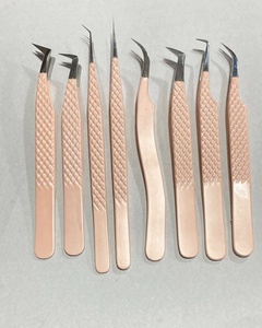 Pinzas de Volumen de Acero Inoxidable con Punta Puntiaguda para Extensiones de Pestañas, Set de 3 Pinzas de Volumen de 90 Grados, Colores Pastel, Marca Personalizada - Product Image 6