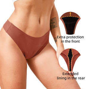 String menstruel 4 couches sans couture Light Flow Ropa Intérieur Menstruel Culotte <span class=keywords><strong>Menstruelle</strong></span> Sous-vêtements <span class=keywords><strong>Tanga</strong></span> pour Menstruation - Product Image 2
