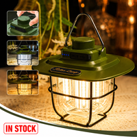 Lanterne LED portable rétro pour tente de camping, lampe de nuit d'extérieur, rechargeable par USB, étanche IP44, pour randonnée et pêche, vente en gros