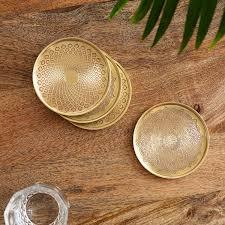 Tasse à thé ronde faite à la main personnalisée meilleurs sous-verres en laiton motif diamant ustensiles de cuisine meilleurs sous-verres attrayants pour le bureau et la maison - Product Image 5