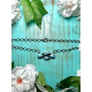 Collier en turquoise et argent sterling Golden Hill, fait main par des artistes Navajo - Bijou de collection culturelle - Product Image 2