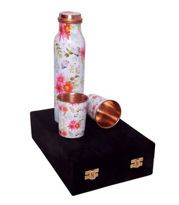 <b>Copper</b> <b>Bottle</b> Handcrafted Original Enamel Printed <b>Copper</b> Water <b>Bottle</b> Top Selling Product for Health Benefits - Product Image 5