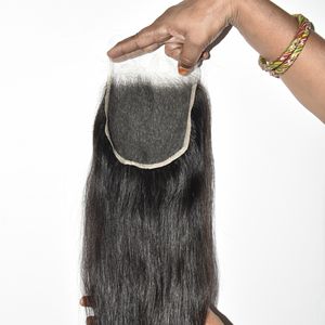 Prix de gros, extensions de cheveux humains vierges indiens Remy, lisses, avec fermeture HD, de 10 à 22 pouces, tirage unique, non traités, à vendre - Product Image 4