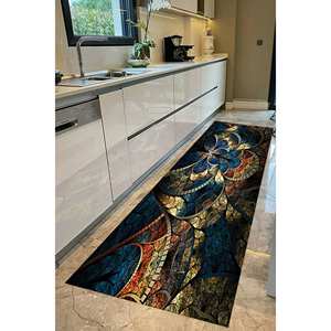 Tapis imprimé : Tapis moderne à motif fractal, antidérapant, décoration intérieure, avec tapis à poils doux - Product Image 4