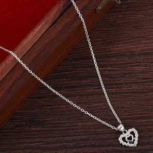 Arihant Gems & Jewels - Colgante de Diamantes con Forma de Corazón para Mujer, Cadena de Plata 925, Regalo - Product Image 5