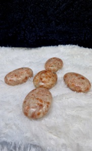 Pierres de palmier en cristal de sunstone certifiées AAA, style ange, pierre précieuse de guérison originale, agate pour soulager l'anxiété, le stress, le massage - Product Image 6