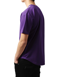 Maillot de baseball violet pour homme, uni, à boutons, manches courtes, respirant, en polyester, uniforme de sport, haut, logo personnalisé, vêtements d'équipe - Product Image 3