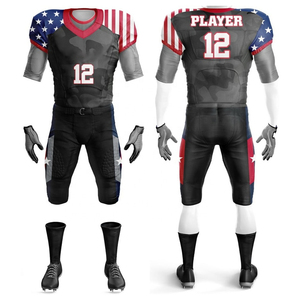 Ropa atlética Uniforme de fútbol americano Secado rápido Panel transpirable Tela de trabajo para hombres Equipo Deportes Uniformes de fútbol americano - Product Image 4