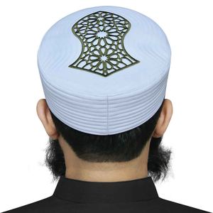 Casquette Kufi unisexe Édition Élevée, broderie à la main rayée personnalisée, couvre-chef traditionnel minimaliste, chapeau classique léger - Product Image 1