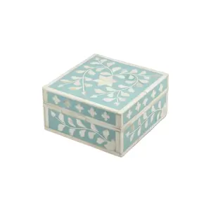 Top Quality Jewelry Bone Inlay Storage Box Antique Designer Box Bone Inlay Home Decorative Boxes Wholesale from India