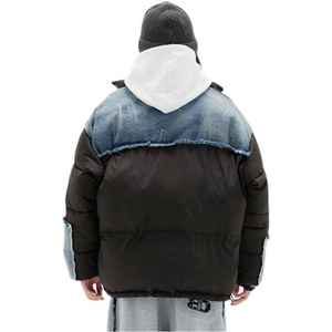 Manufacturer Supply Windbreaker Denim Windproof Custom Puffer Jacket For Men <b>Bubble</b> <b>Coat</b> Outwear Winter Puffer Jackets Unisex - Product Image 5