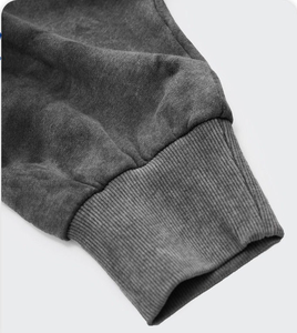 Faible MOQ, impression personnalisée de logo en relief, graphique OEM, sweat-shirt en coton 300 g/m², streetwear, vintage, vêtements pour garçons, sweat-shirt unisexe délavé à l'acide pour hommes - Product Image 4