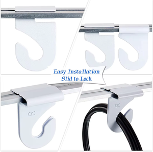 Crochets de plafond en alliage d'aluminium robustes et durables, blancs, pour dalles de plafond suspendues - Product Image 6