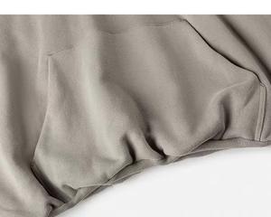 Sudadera con Capucha para Hombre, 100% Algodón, Bolsillo Bordado, Color Sólido, Manga Larga, Estilo Urbano Holgado - Product Image 6