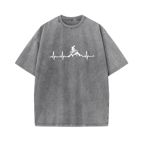 Camiseta de manga corta Vintage con lavado ácido de alta calidad para hombres y mujeres, 260g de algodón, diseño de logotipo personalizado, ropa de calle de punto de Bambú - Product Image 2