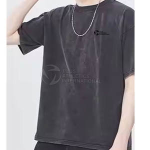 Flocon de neige lavé t-shirts nouvelle mode confortable et tendance coton flocon de neige lavé t-shirts - Product Image 4