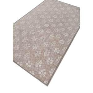 Alfombra de Lana y Seda de Bambú Tejida a Mano Inde Rose Ivory con Diseño Floral AKWB-7116 para Uso Doméstico - Product Image 2