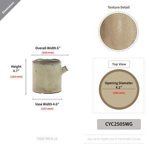 CYC2505WG - Medium Birch <b>Tree</b> Trunk Vase - 4.6 W x 4.7 H - Product Image 2
