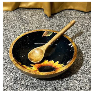 UNICORN ENTERPRISES Hecho a mano Mango Madera Bondtite Resina epoxi Cuenco clásico para servir Técnica pulida ecológica de alta calidad - Product Image 6