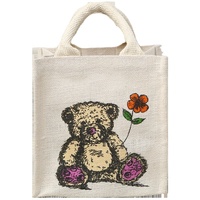 Sac à main de luxe pour enfants en jute, imprimé animal, étanche, avec fermeture éclair, forme carrée, capacité 1-1,9 L, tendance, pour pièces de monnaie