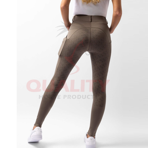 Jodhpurs ecuestres duraderos con cintura flexible, tela que absorbe la humedad, costuras reforzadas y comodidad de conducción - Product Image 2