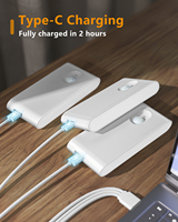 Lot de 6 veilleuses LED rechargeables à détecteur de mouvement, avec interrupteur physique, adhésives pour escaliers et cuisines