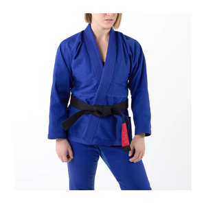 Uniforme de artes marciales para adultos Unisex de Jiu Jitsu brasileño azul de alta calidad patrones elegantes para aprendices profesionales tipo Judo - Product Image 1