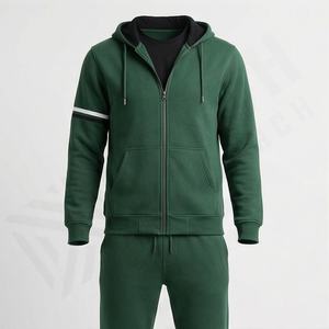 Ensemble de survêtement pour homme à capuche d'hiver en gros, jogging léger, couleur personnalisée, 100% coton respirant, tenue de sport de fitness - Product Image 1