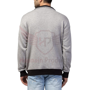 Vente en gros de pulls à col haut sweatshirt à demi-fermeture éclair pour hommes pull chaud en coton de couleur unie chemises de grande taille OEM pakistanais - Product Image 6