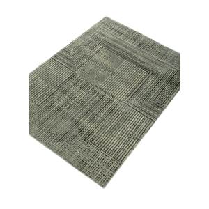 Alfombra Kavi Verde de Lana y Seda de Bambú Anudada a Mano, Colección Project Error, Diseño Geométrico Clásico para el Hogar, Rectangular de 9x12 para Pasillo, 10mm - Product Image 2