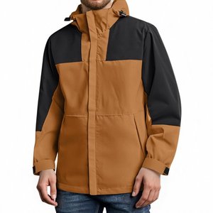 Men's Coated Varsity <b>Baseball</b> <b>Bomber</b> <b>Jacket</b> Casual Letterman Windbreaker Lightweight Stand Collar Hooded - Product Image 3