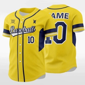 Custom Sublimated Unisex <b>Baseball</b> Jersey Breathable 100% Polyester Anti-Bacterial Quick Dry Sportswear <b>Set</b> Plus Size Printed - Product Image 3