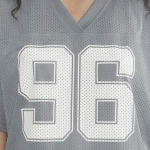 Best Selling Women V-Neck Oversized Football Jersey Breathable <b>Printed</b> Jersey Fashion Oversized Jersey Comfortable and Stylish - Product Image 2