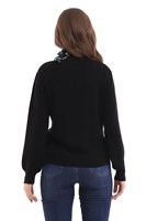 Fabricante de ropa de mujer Bufanda de manga larga Cuello Prendas de punto Suéter Otoño Invierno Nuevo estilo Prendas de punto Oportunidad al por mayor